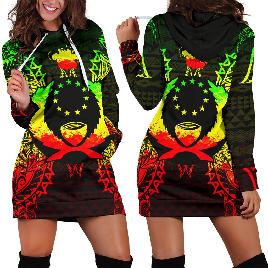 Pohnpei Polynesian Hoodie Dress Map Reggae Reggae - Polynesian Pride