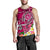 Tahiti Custom Personalised Men's Tank Top - Turtle Plumeria (Pink) - Polynesian Pride