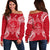 Palau Polynesian Shoulder Sweater Map Red White Red - Polynesian Pride