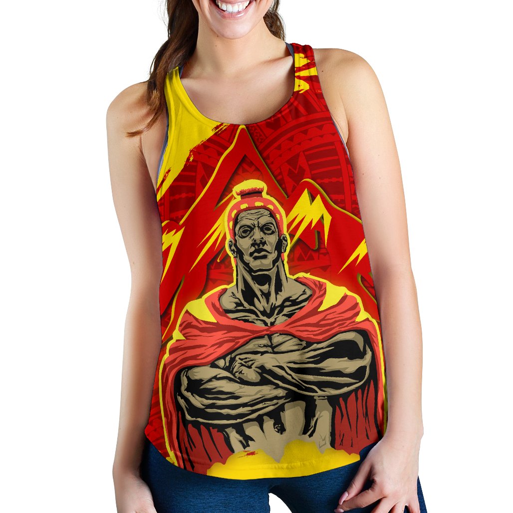 Hawaii Mauna Kea King Polynesian Women's Racerback Tank - Polynesian Pride