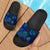 Tonga Sandals - Turtle Hibiscus Pattern Blue Black - Polynesian Pride