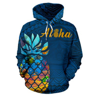 Hawaii Aloha Pineapple All Over Hoodie - Polynesian Pride