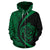 Polynesian Turtle Map of Hawaii Zip Hoodie Green Circle Style - Polynesian Pride