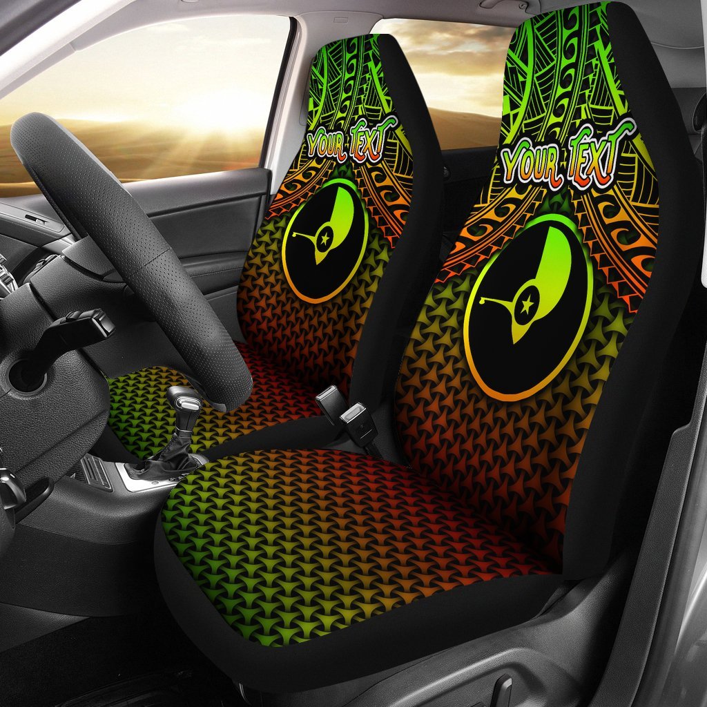 Polynesian Yap Personalised Car Seat Covers - Reggae Vintage Polynesian Patterns Universal Fit Reggae - Polynesian Pride