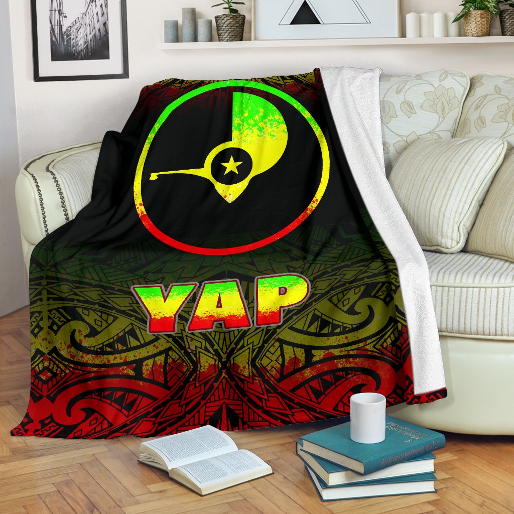 Yap Premium Blanket - Reggae Fog Style White - Polynesian Pride