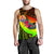 Tahiti Men's Tank Top - Polynesian Hook And Hibiscus (Reggae) Reggae - Polynesian Pride