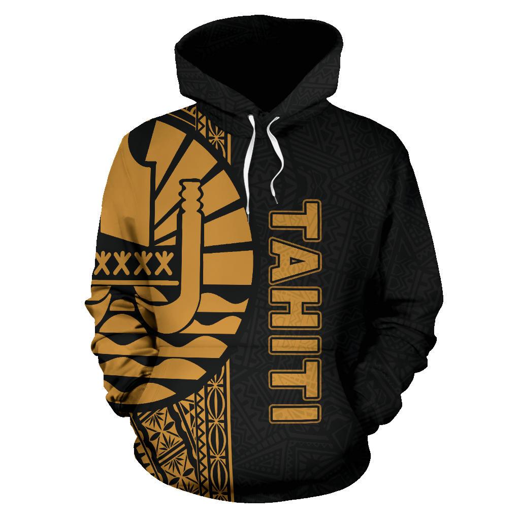 Tahiti (French Polynesia) Polynesian Hoodie Yellow Line - Polynesian Pride
