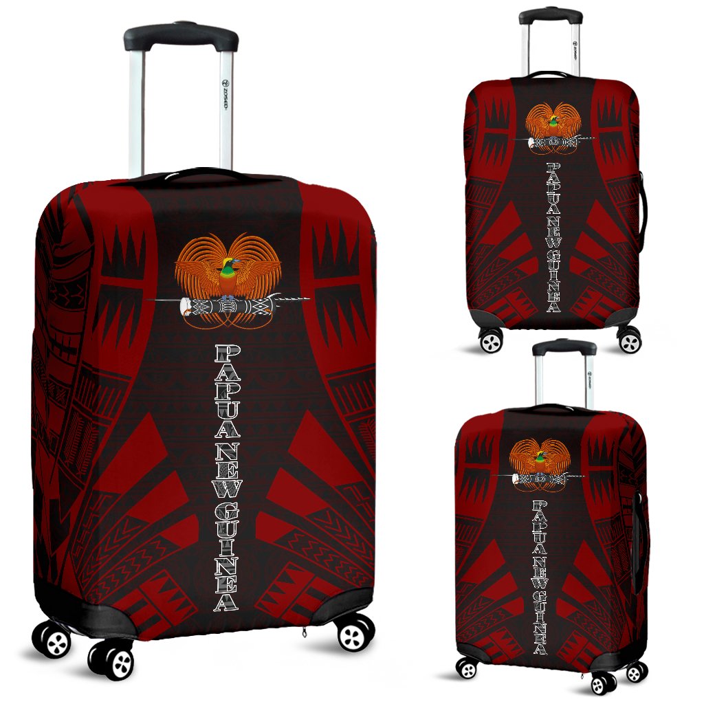 Papua New Guinea Luggage Cover - Polynesian Tattoo Red Red - Polynesian Pride
