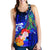 Guam Women's Racerback Tank - Humpback Whale with Tropical Flowers (Blue) - Polynesian Pride