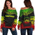 Hawaii Polynesian Chief Women's Off Shoulder Sweater - Reggae Version Art - Polynesian Pride