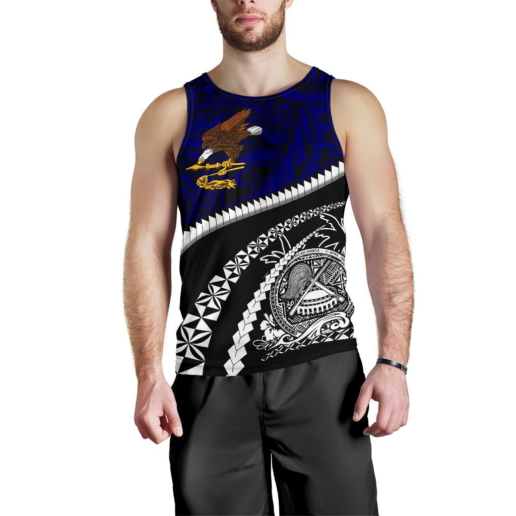 American Samoa Men'S Tank Top - Road To Hometown Blue - Polynesian Pride