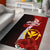 Hawai Polynesian Area Rug - Coat Of Arm With Hibiscus Red - Polynesian Pride