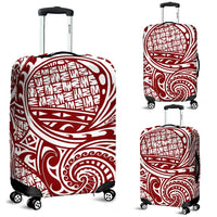 Polynesian Luggage Cover 26 White-Red - Polynesian Pride