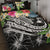 Papua New Guinea Polynesian Quilt Bed Set - Summer Plumeria (Black) Black - Polynesian Pride