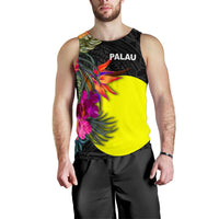 Palau Men's Tank Top - Polynesian Hibiscus Pattern - Polynesian Pride