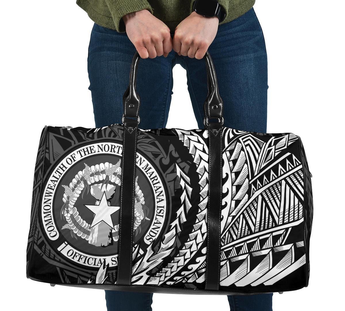 Northern Mariana Islands Travel Bag - Wings Style Travel Bag - Black - Northern Mariana Islands One size Black - Polynesian Pride