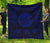 Hawaii Premium Quilt - Hawaii Map Honu Hibiscus Blue Polynesian Premium Quilt Blue - Polynesian Pride