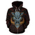 Polynesian Kamapuaa Flag of Hawaii Zip Hoodie Orange Hawaiian Mythology Style - Polynesian Pride