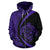Polynesian Turtle Map of Hawaii Zip Hoodie Purple Circle Style - Polynesian Pride