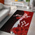 Kosrae Polynesian Custom Personalised Area Rug - Coat Of Arm With Hibiscus Red - Polynesian Pride