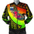 Samoa Men's Bomber Jacket - Polynesian Hook And Hibiscus (Reggae) Reggae - Polynesian Pride