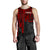 Tahiti Men's Tank Top - Tahiti Seal In Heartbeat Patterns Style (Red) Red - Polynesian Pride