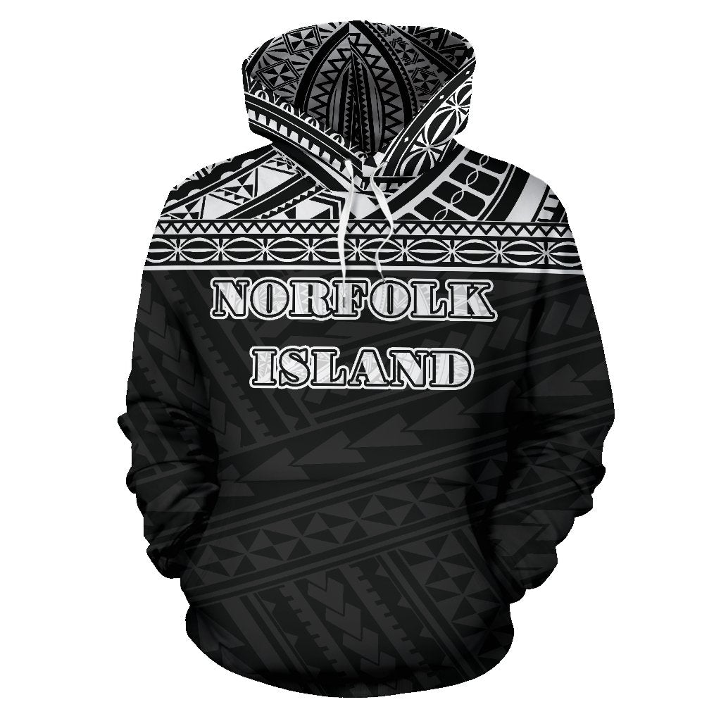 Norfolk All Over Hoodie Polynesian Black Version - Polynesian Pride