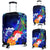 Marshall Islands Luggage Covers - Humpback Whale with Tropical Flowers (Blue) - Polynesian Pride