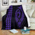 Hawaii Kakau Makau Fish Hook Polynesian Premium Blanket - Purple - Polynesian Pride