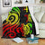 Fiji Polynesian Premium Blanket - Reggae Tentacle Turtle White - Polynesian Pride