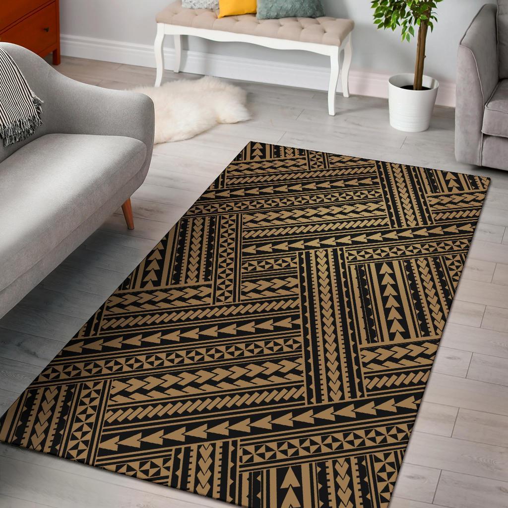 Hawaii Area Rug Polynesian Nation AH Rug Gold - Polynesian Pride