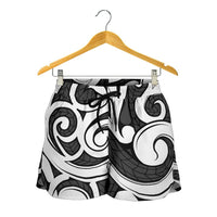 Polynesian Maori Ethnic Ornament Gray Women's Short - Polynesian Pride