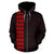 Polynesian Kakau Turtle Map of Hawaii Zip Hoodie Red - Polynesian Pride