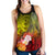 Chuuk Women's Racerback Tank - Humpback Whale with Tropical Flowers (Yellow) - Polynesian Pride