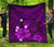 Hawaii Turtle Poly Tribal Purple Premium Quilt Purple - Polynesian Pride