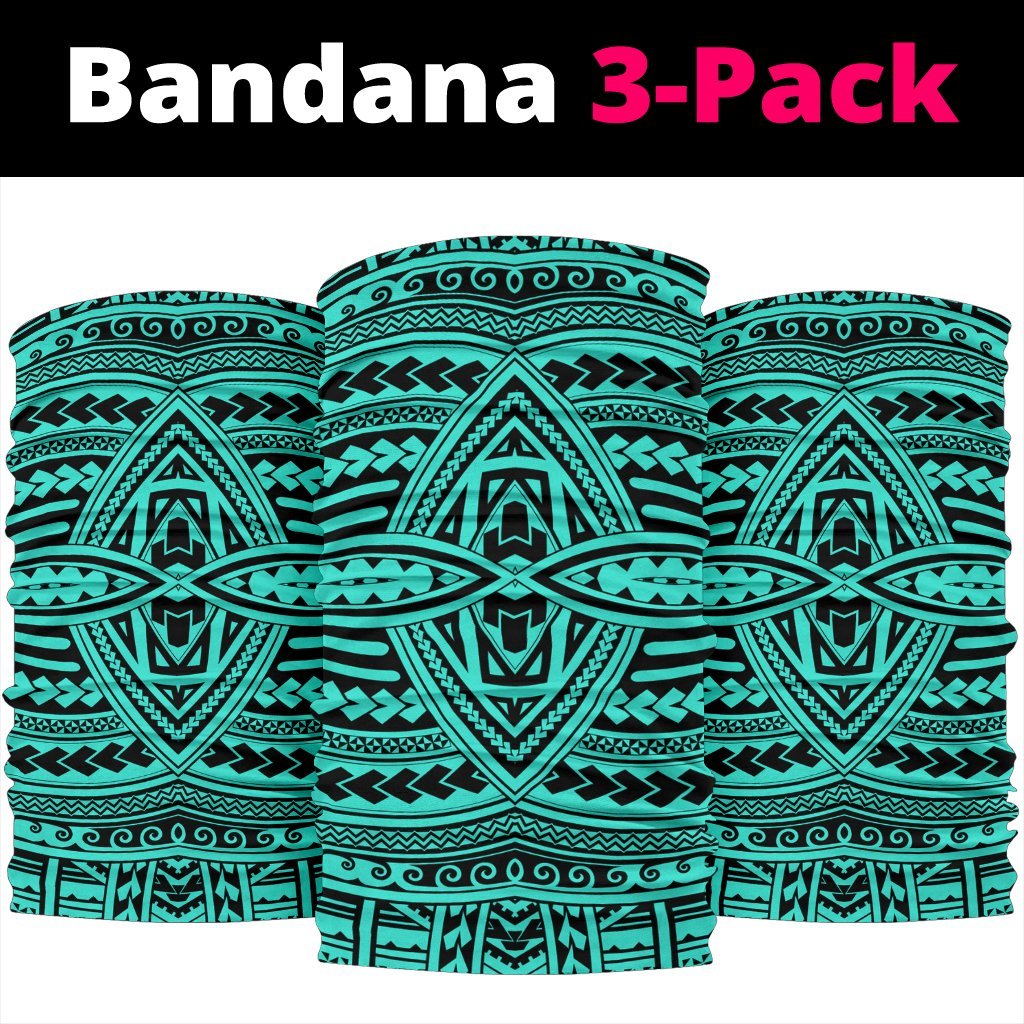 Polynesian Seamless Turquoise Bandana 3 - Pack - Polynesian Pride