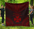 Wallis And Futuna Premium Quilt - Wallis And Futuna Coat Of Arms Polynesian Chief Red Version Red - Polynesian Pride