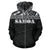 Samoa All Over Zip up Hoodie Polynesian Black Version - Polynesian Pride