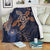 Hawaii Kakau Polynesian Turtle Map Premium Blanket - Indigo - Polynesian Pride