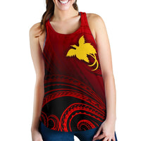 Papua New Guinea Women's Racerback Tank - Raggiana Bird of Paradise Polynesian Patterns - Polynesian Pride