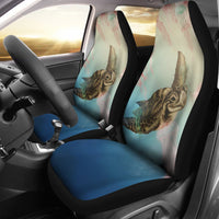 Hawaii Turtle And Jellyfish In Deep Sea Moana Car Seat Covers - Polynesian Pride