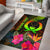 Pohnpei Polynesian Personalised Area Rug - Hibiscus and Banana Leaves Reggae - Polynesian Pride