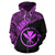 Hawai Zip up Hoodie Hawaii Kanaka Maoli Polynesian Tattoo Purple Version - Polynesian Pride