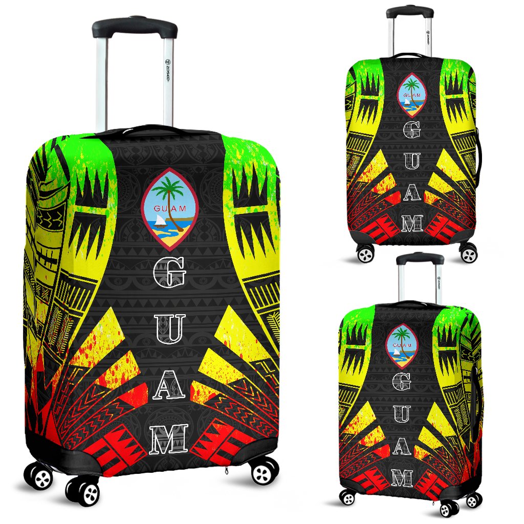 Guam Luggage Cover - Polynesian Tattoo Reggae Reggae - Polynesian Pride