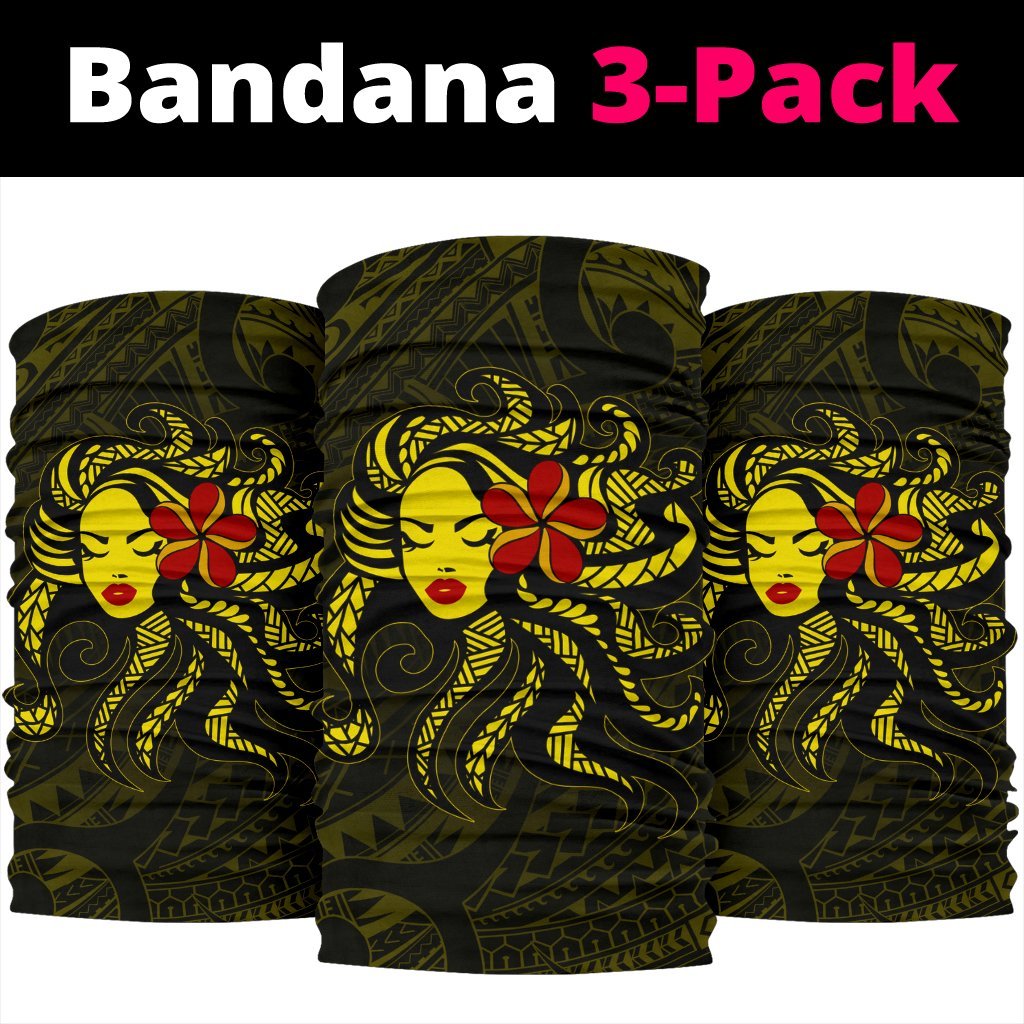 Hula Girl Polynesian Bandana 3 - Pack - Yellow - AH - Polynesian Pride