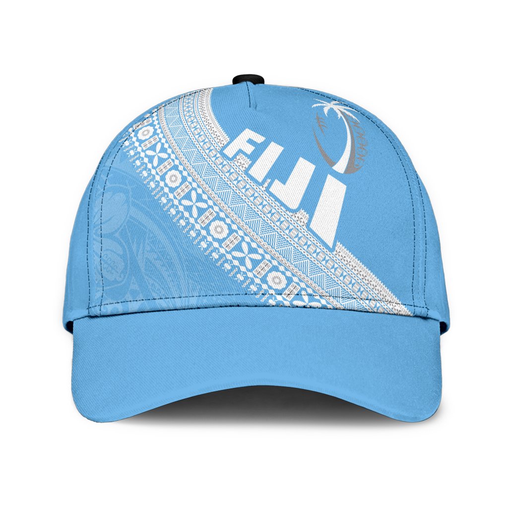 Fiji Tapa Rugby Hat version Style You Win - Blue Classic Cap Universal Fit Blue - Polynesian Pride