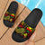 Wallis And Futuna Sandals - Turtle Hibiscus Pattern Reggae Black - Polynesian Pride