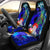 CNMI Custom Personalised Car Seat Covers - Humpback Whale with Tropical Flowers (Blue) - Polynesian Pride