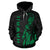 Hawaii Helmet Polynesian Green Kanaka Warrior Hoodie - Polynesian Pride