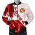 Tonga Polynesian Men's Bomber Jacket - Waving Silky Flag - Polynesian Pride